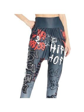 Gia Mia Hip Hop Dance Jogger Graffiti Spray Paint Pant Size Medium NWT
